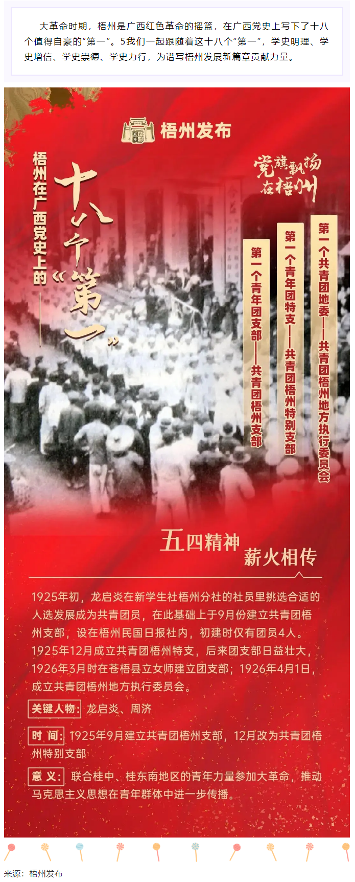 【職工學(xué)黨史】梧州的18個“第一”之⑾丨廣西第一個共青團地委、第一個青年團特支、第一個青年團支部.png